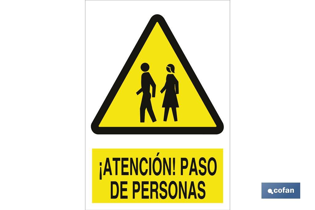 Atención paso de personas