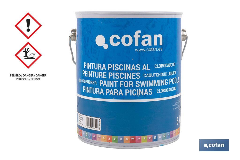 Pintura Piscinas Clorocaucho | Color Azul  Azul Oscuro | Capacidad 5 Kg